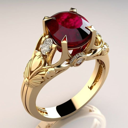 Dainty Gold & Pink Ring Collection
